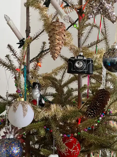 Sparkling memories on a vintage Christmas tree.